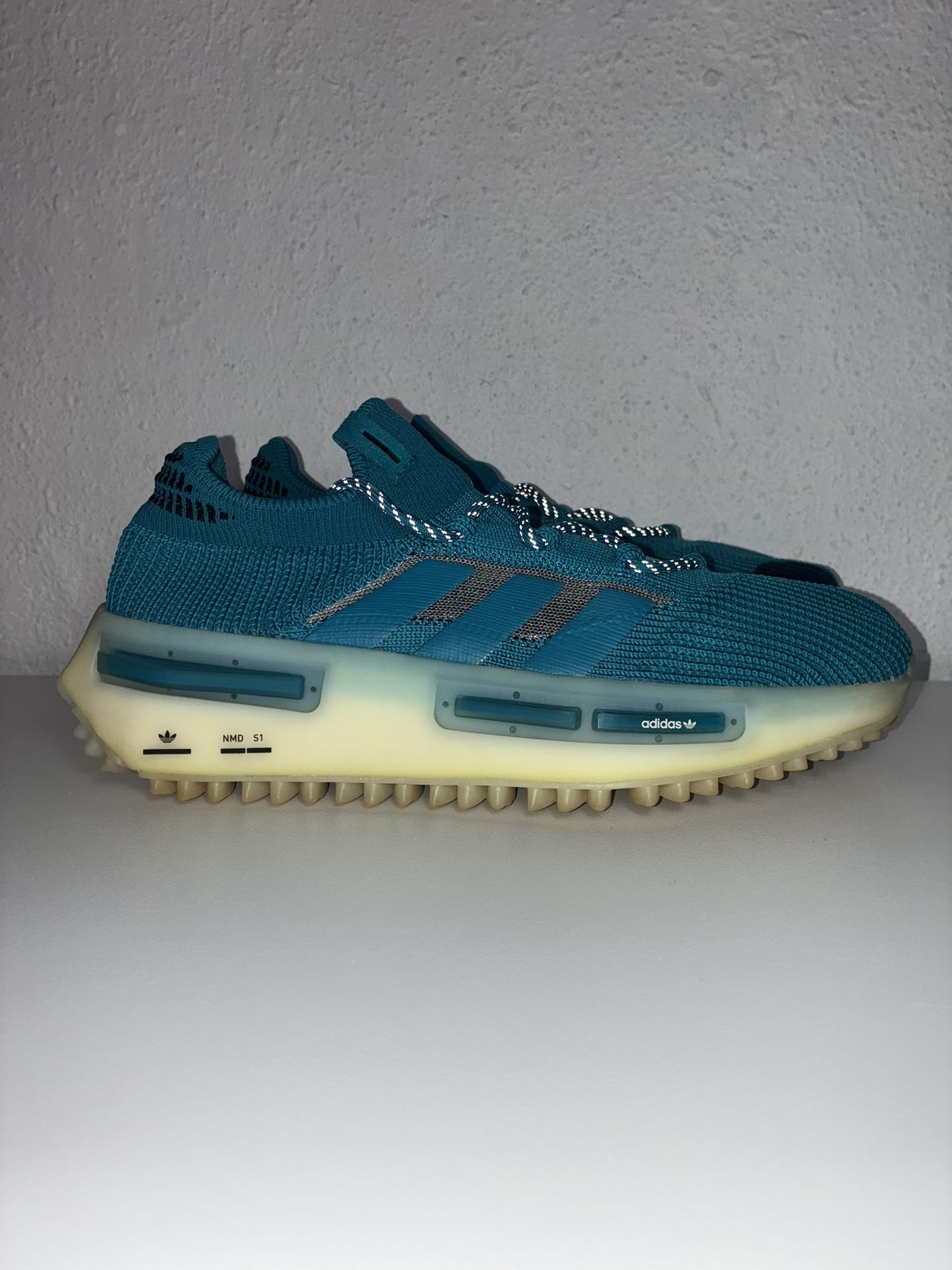 Adidas NMD S1 Men's Size 9.5 Teal Blue Athletic Sneakers Active Running Gym Shoe