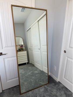 West Elm Mirror - Metal Frame Floor Mirror 72” 200$
