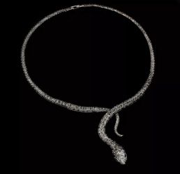 925 sterling silver cobra necklace 18’