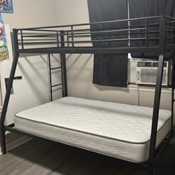 Twin Over Full Bunk Bed + Full Mattress With Trundle