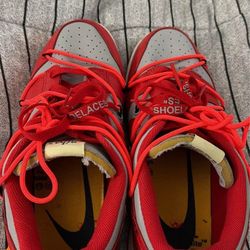 Off-white dunks! Low Red, university. 10 1/2