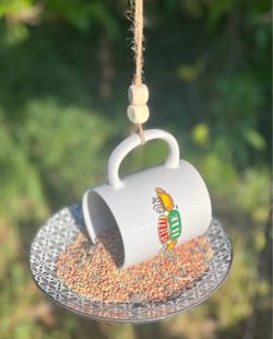 Central Perk Mug Bird Feeder