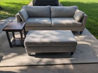 Sofa. Ottoman and end table , brand Mayo, gallery furniture