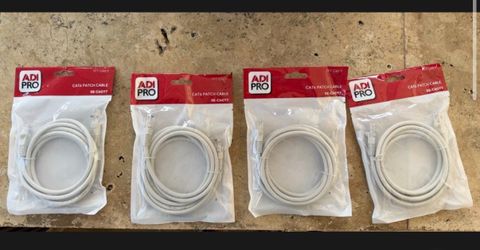 ADI Pro CAT6 Patch Cable 7ft Grey – 4 Pack