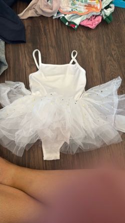 White Tutu Dance Costume Size Small For 3 Year Old