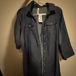 Denim dress oversized