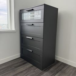 IKEA BRIMNES 4-Drawer Dresser (Gray)