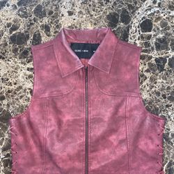 Urban Outfitters Silence + Noise Leather Biker Vest