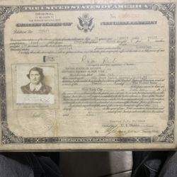 Original Vintage Jewish Certificate
