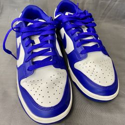 Nike Dunk Low White/Game Royal DV0833-103 Men’s Size 8.5 Used