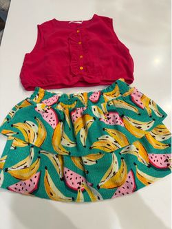 Girls Set Of 2 Top And Skort Size Large