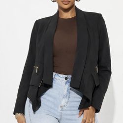 Black Zipper Blazer (small)