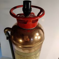 Antique Fire Extinguisher Repurposed Lamp