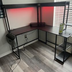 L Shaped Desk With Lights 