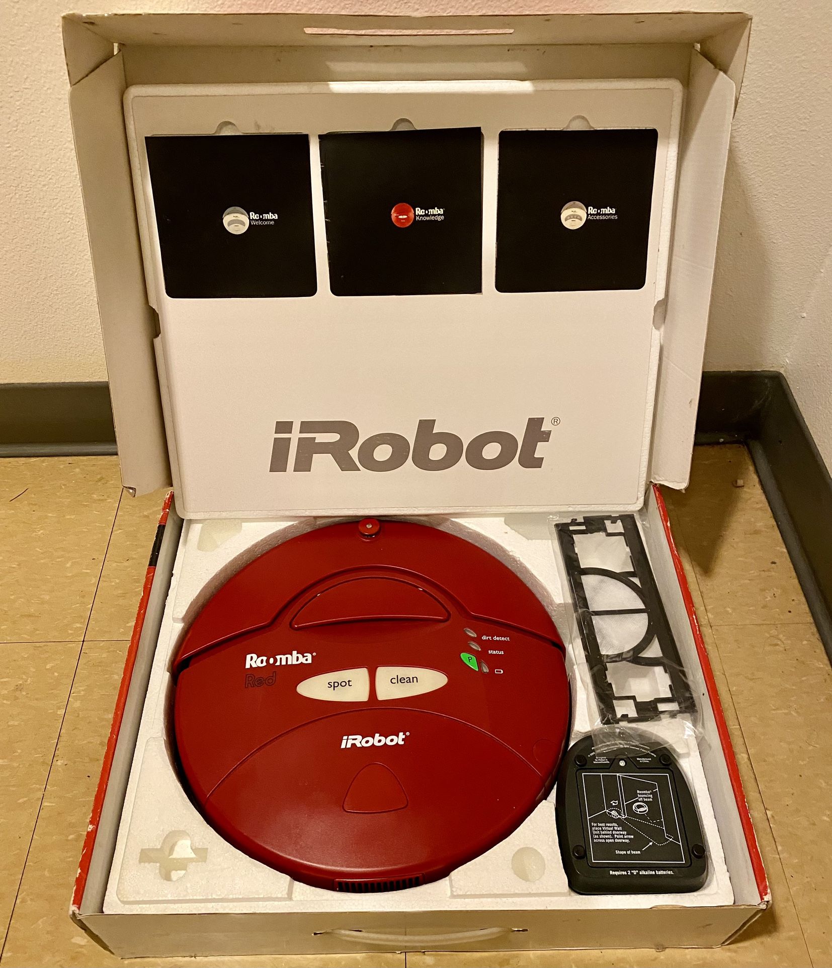 Roomba Red Robotic Floor Bot Model 4100