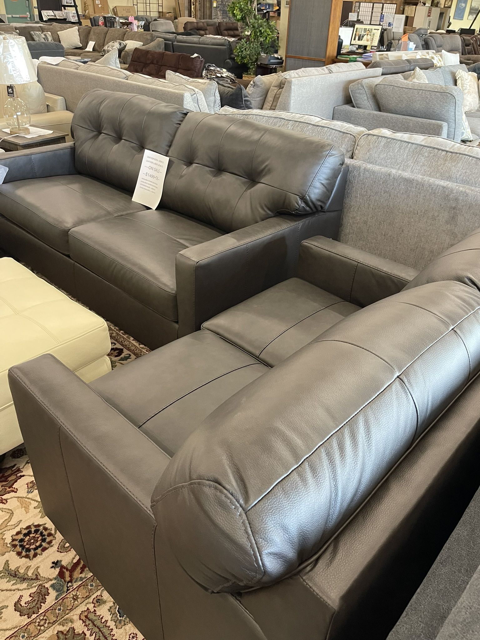 Leather Sofa & Leather Love Seat On Sale