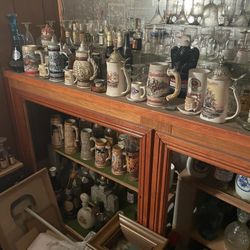 Old Beer Steins And Glasses