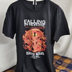 Falling In Reverse The Popular Mons Tour II T-Shirt, Falling In Reverse Size XL- Basic Blanx