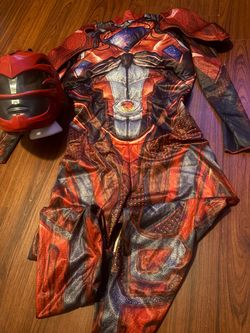 Red Power Ranger Halloween Costume with Mask size XL adult