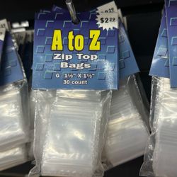 A To Z Zip Top Bags
