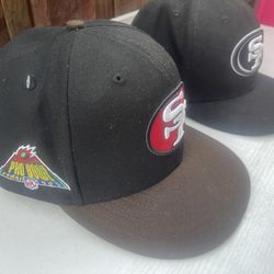 San Francisco 49ers Hats Size 7 7/8  Both For 30 Dlls