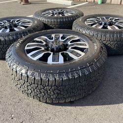 New Factory 20” GMC 8 lug Denali Rims & Tires for 2011 to 26 Sierra & Silverado 2500 HD