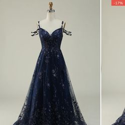 Navy blue prom dress