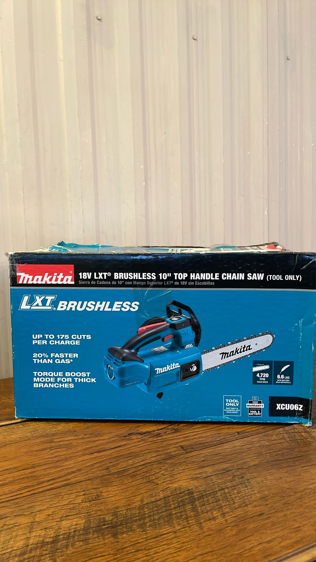Makita LXT 10 in. 18V Lithium-Ion Brushless Battery Top Handle Chain Saw (Tool-Only)