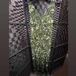 Green V-Neck Sundress (Size XL)