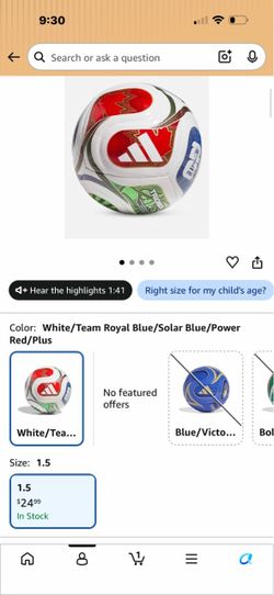 FIFA Adidas soccer mini ball