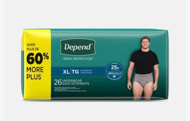 Depend Fresh Protection Men's Underwear XL 26 Count