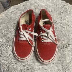 Red Vans Size 4 1/2