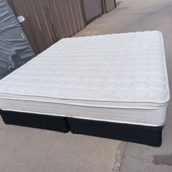 King Pillowtop Mattress And Box Spring 