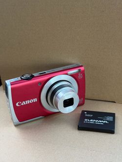Canon PowerShot A2500 HD Digital Camera Red Tested Works