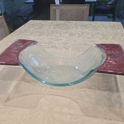HANDMADE ART GLASS BOWL