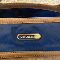 Michael Kors Purse, Dark Blue and Gold Hardware 