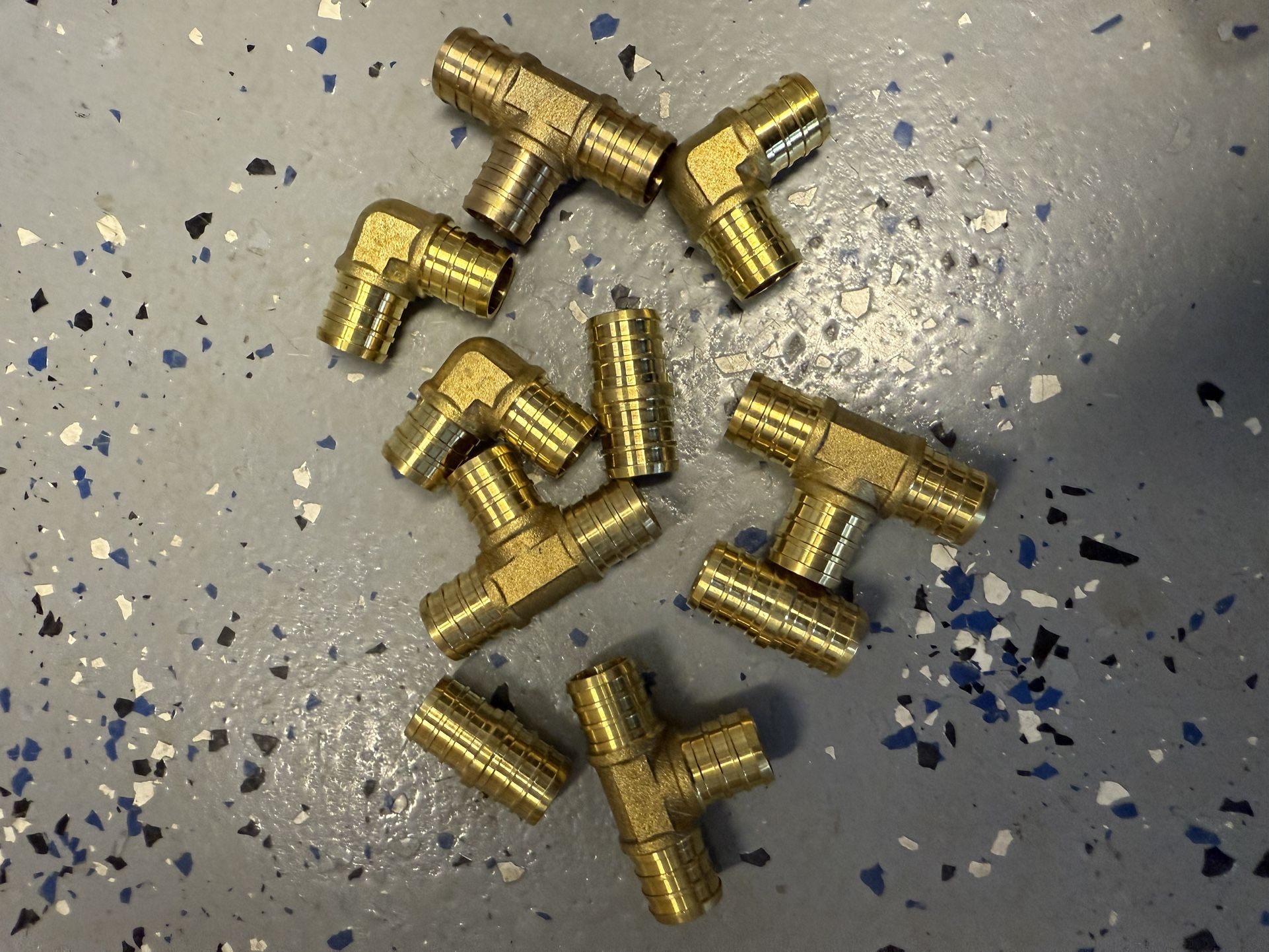 PEX B brass fittings