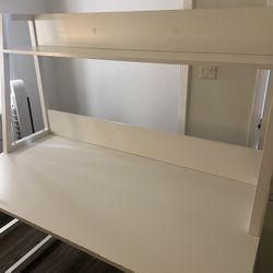 Hutch Desk With Bottom Shelves