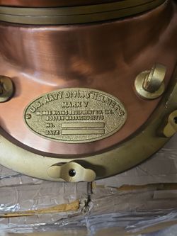 Mark V  u s navy diving helmet
