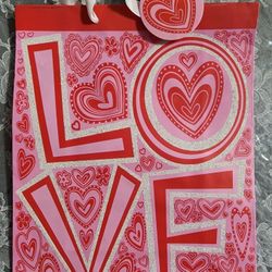 Valentine's Day Glitter Gift Bag