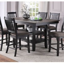 Brown Counter Height Dining Table Set 