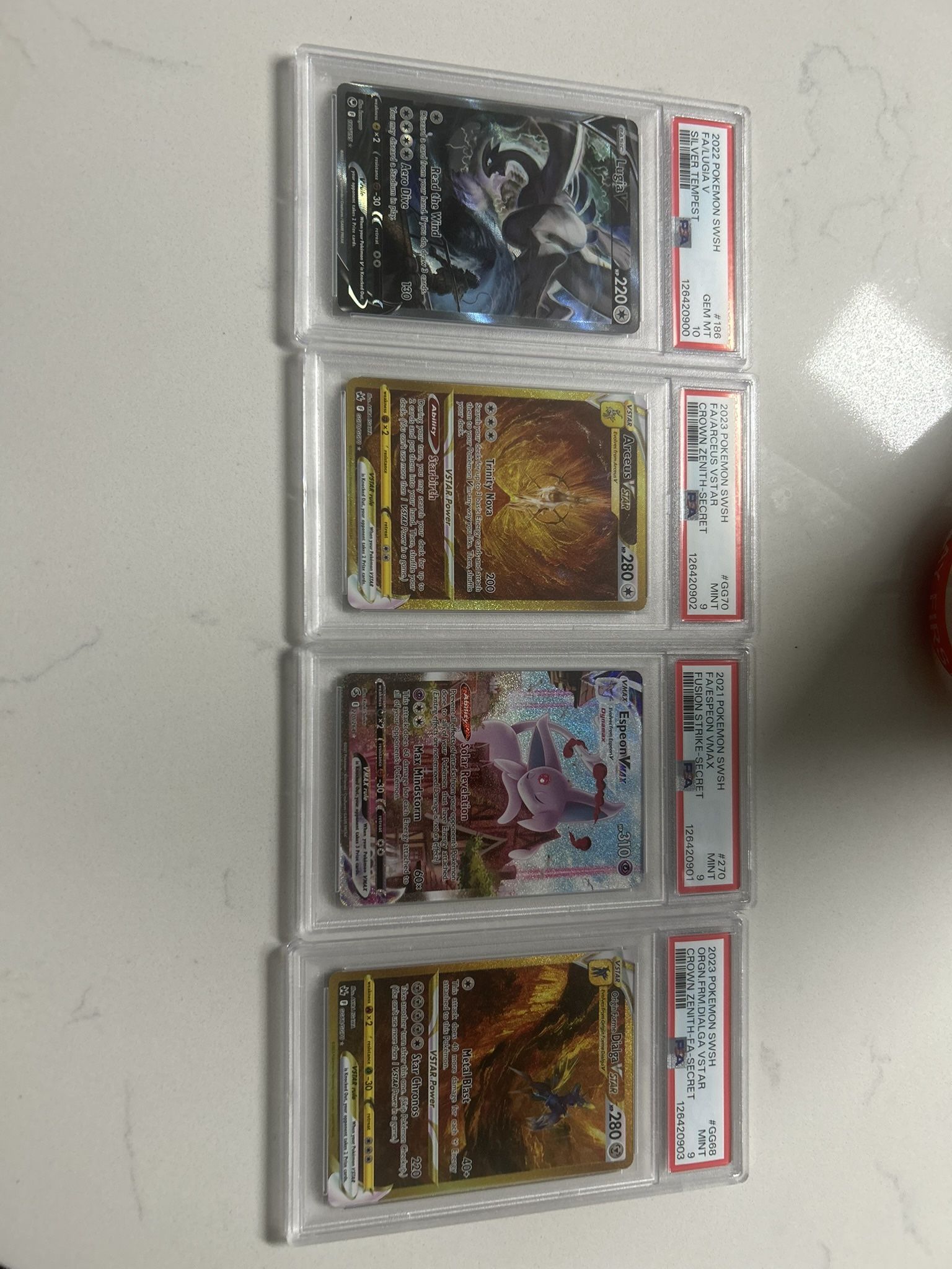 4 PSA Graded Pokemon Cards (High end)