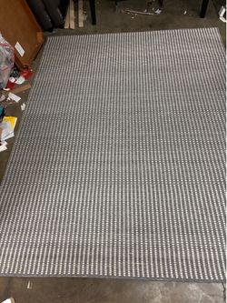 New 8’ x 10’ Ivory Steel Indoor Area Rug