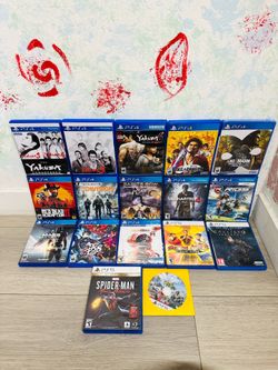 Playstation 5 Games And PlayStation 4 Games ( Used , Tested Working )  Read Description)