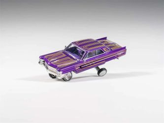 97 M 1:64 1964 Cadillac Coupe DeVille Lowrider Purple Diecast