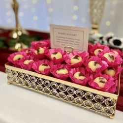 Gold Metal Cake Freestanding Square Wedding Party Dessert Display Home Decoration Accent