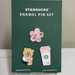 Starbucks 2026 CHERRY BLOSSOMS Enamel Pin Set - New!
