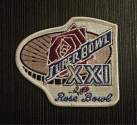 1987 NFL Superbowl XXI "Rose Bowl" Embroidered, Sew On Patch