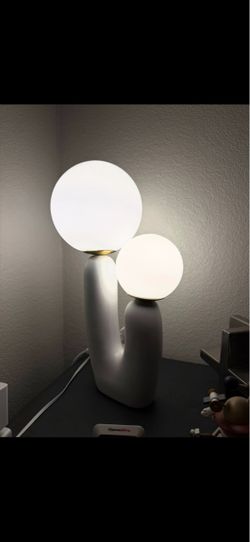 Mid-century  modern  U- shaped table lamp