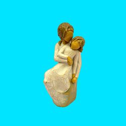 Vintage Willow Tree "Mother and Daughter" Figurine by Susan Lordi - Hand-Painted Resin Sculpture - Collectible Home Decor 6”